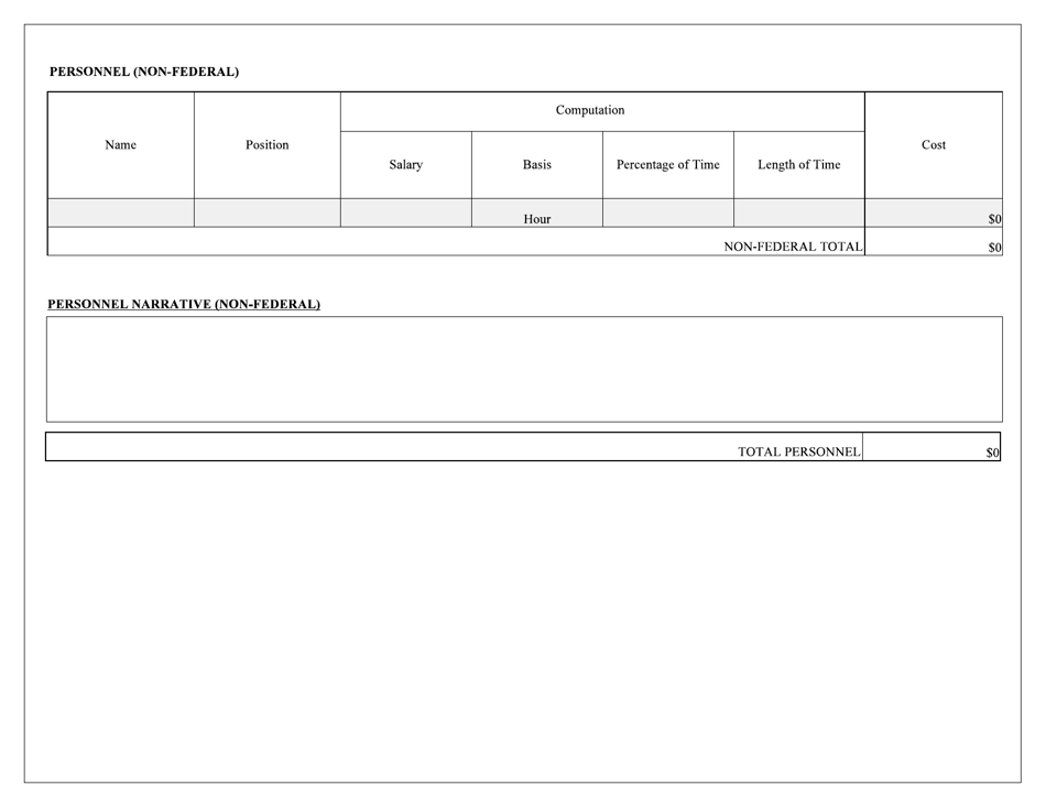 Budget Detail Worksheet, Page 3