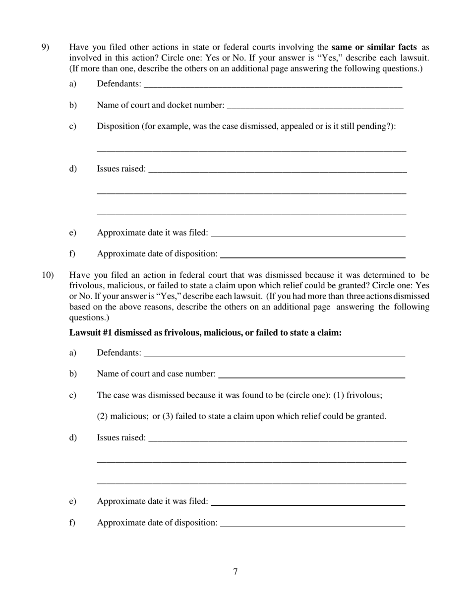 Civil Rights Complaint Pursuant to 42 U.s.c. 1983 - Nevada, Page 10