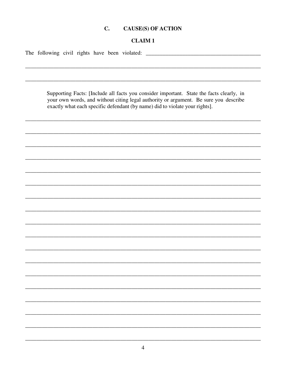 Civil Rights Complaint Pursuant to 42 U.s.c. 1983 - Nevada, Page 7