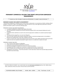 Commercial Holding Tank Permit Application - Nevada, Page 2