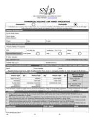 Commercial Holding Tank Permit Application - Nevada, Page 3
