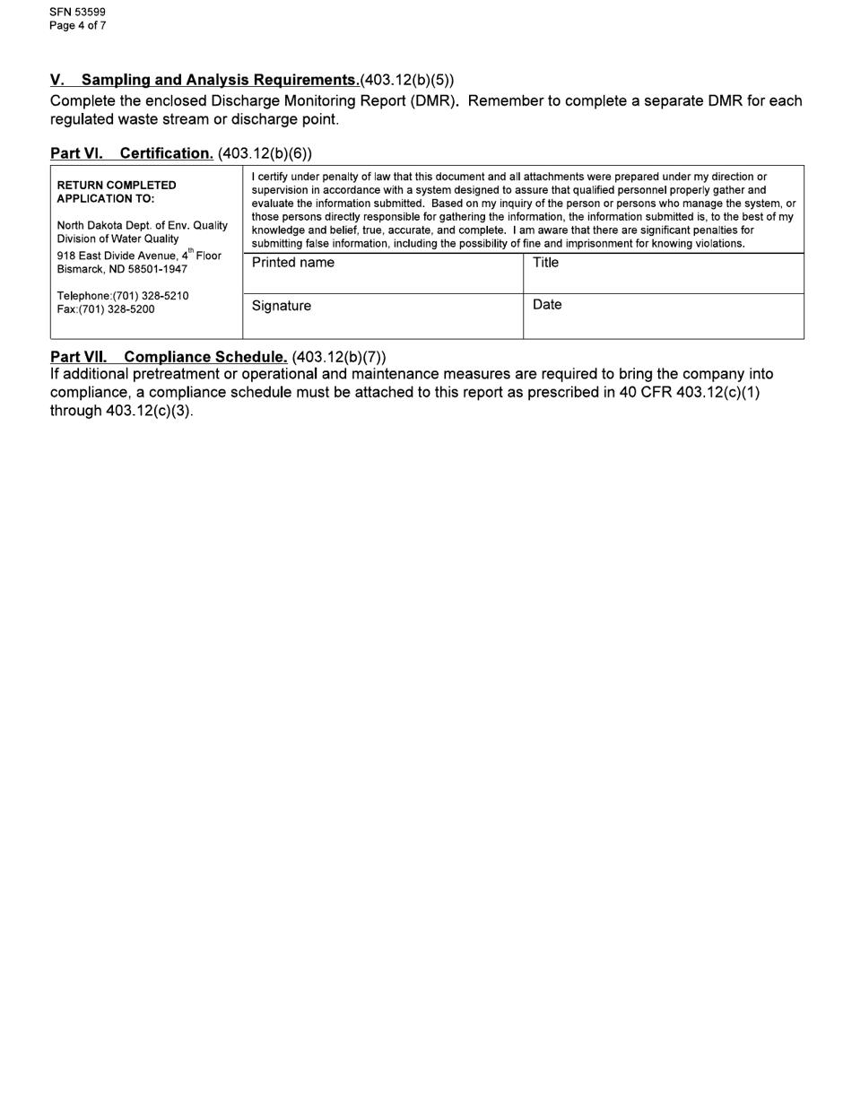 Form SFN53599 Quality Baseline Monitoring Report - North Dakota, Page 4