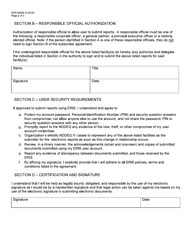 Form SFN6098 Electronic Reporting Information System (Eris) Subscriber Agreement - North Dakota, Page 2