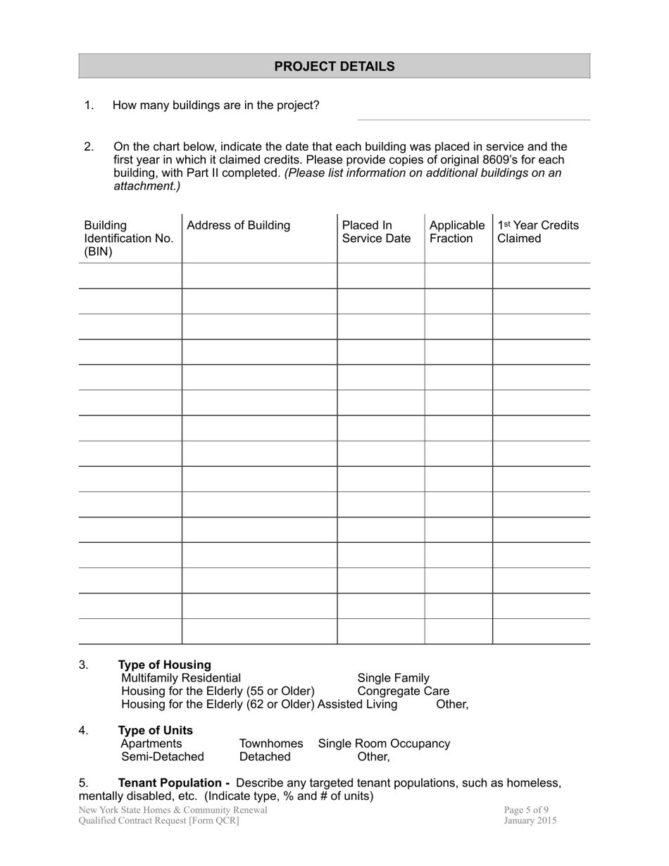 Form QCR Qualified Contract Request - New York, Page 5