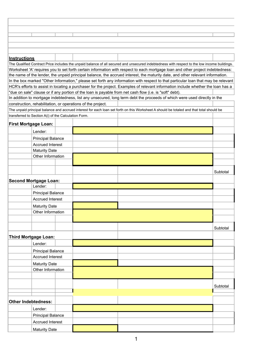 Qualified Contract Worksheets - New York, Page 4