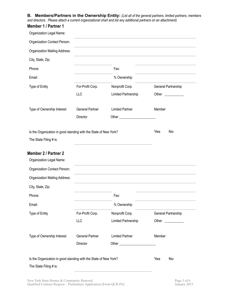 Form QCR-PA Qualified Contract - Preliminary Application - New York, Page 3