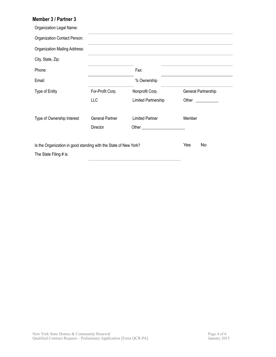Form QCR-PA Qualified Contract - Preliminary Application - New York, Page 4