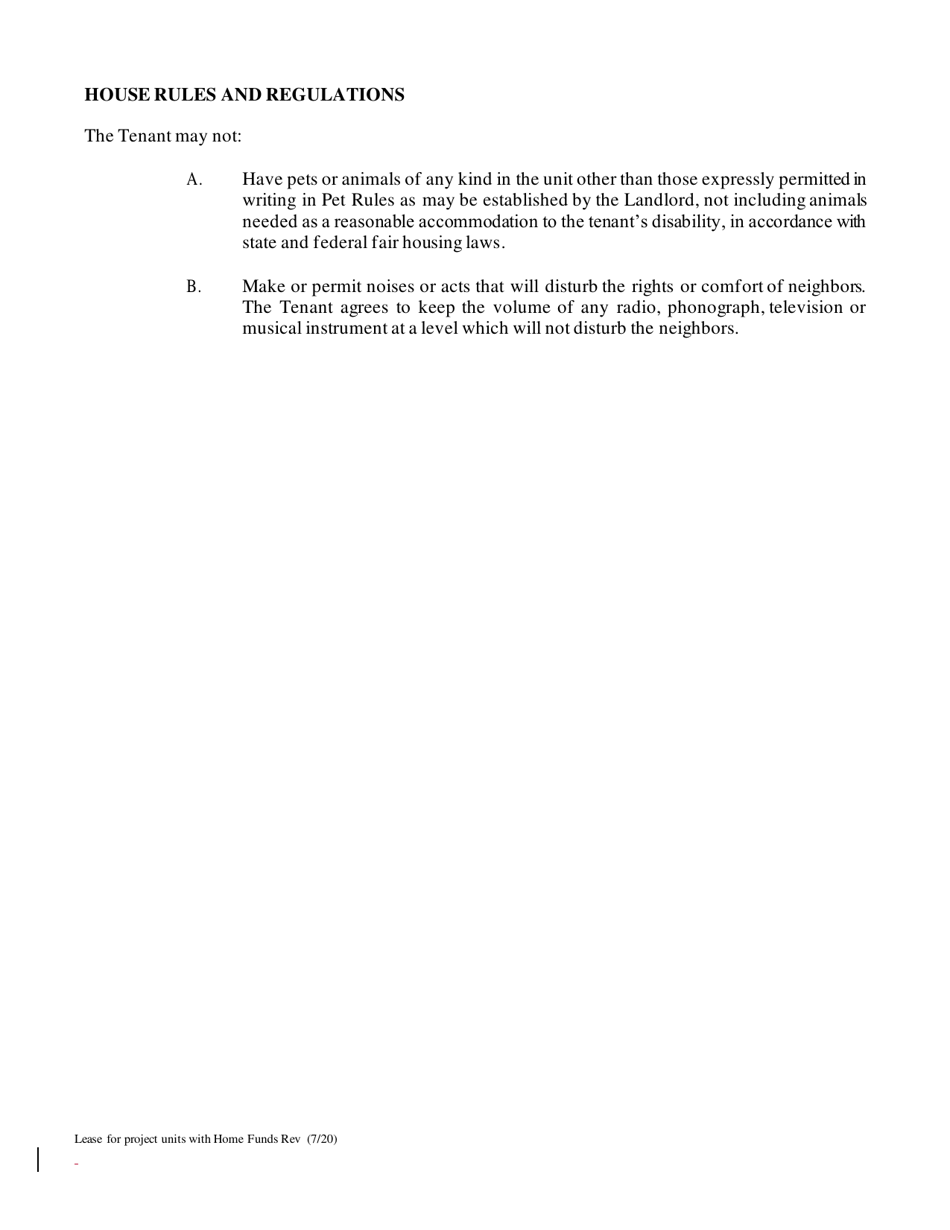 Lease for Project Units With Home Funds - New York, Page 8
