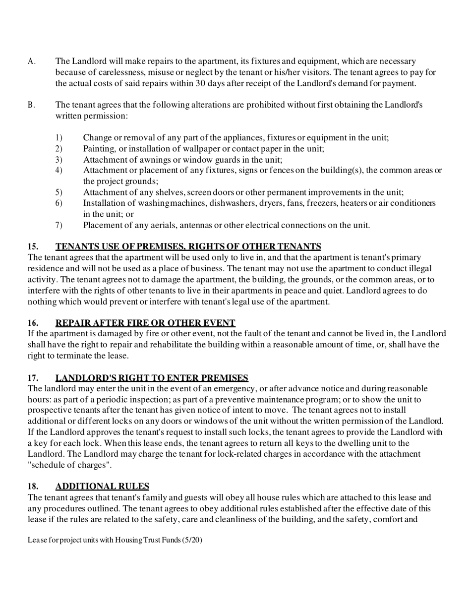 Turnkey / Housing Trust Fund Lease - New York, Page 5