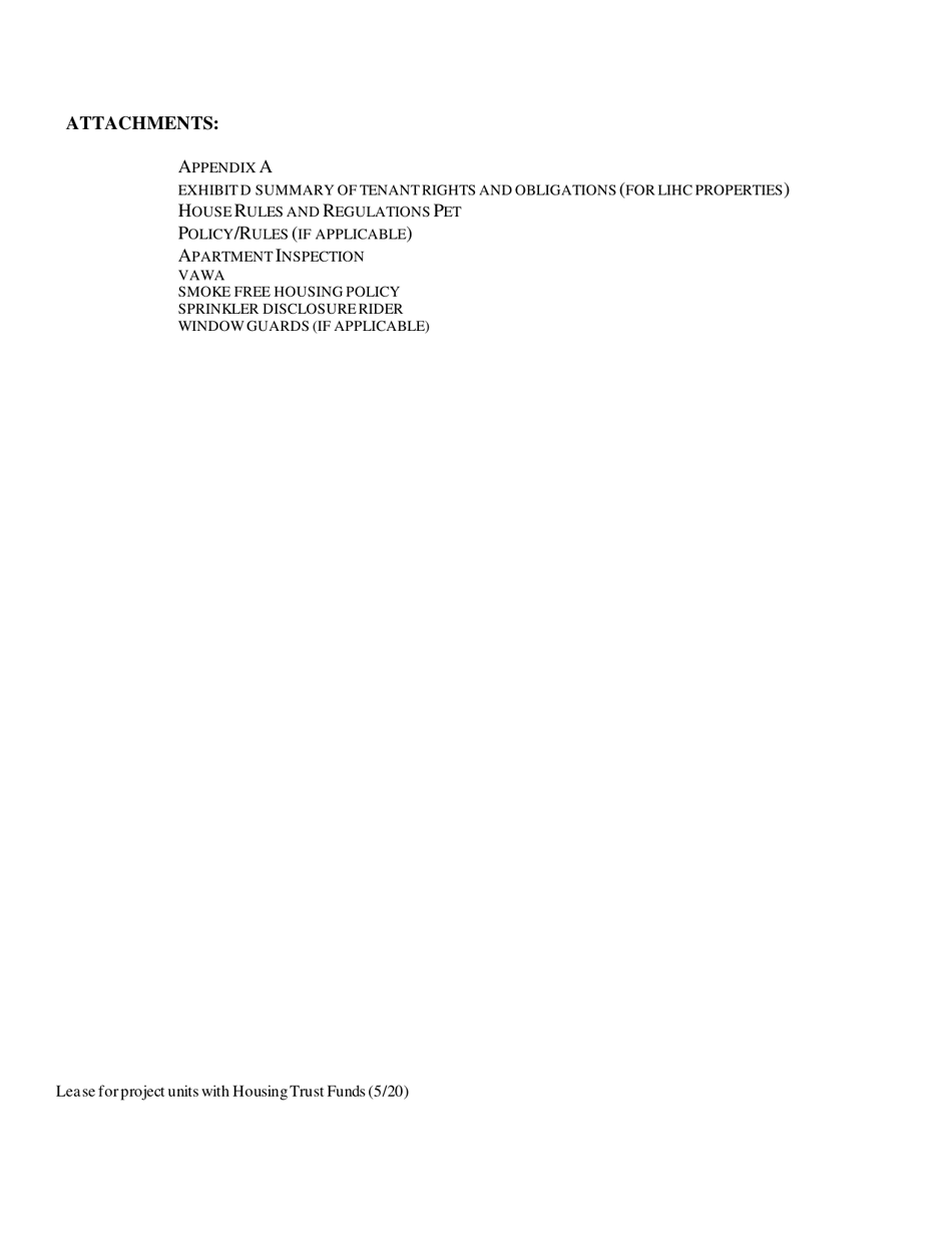 Turnkey / Housing Trust Fund Lease - New York, Page 8