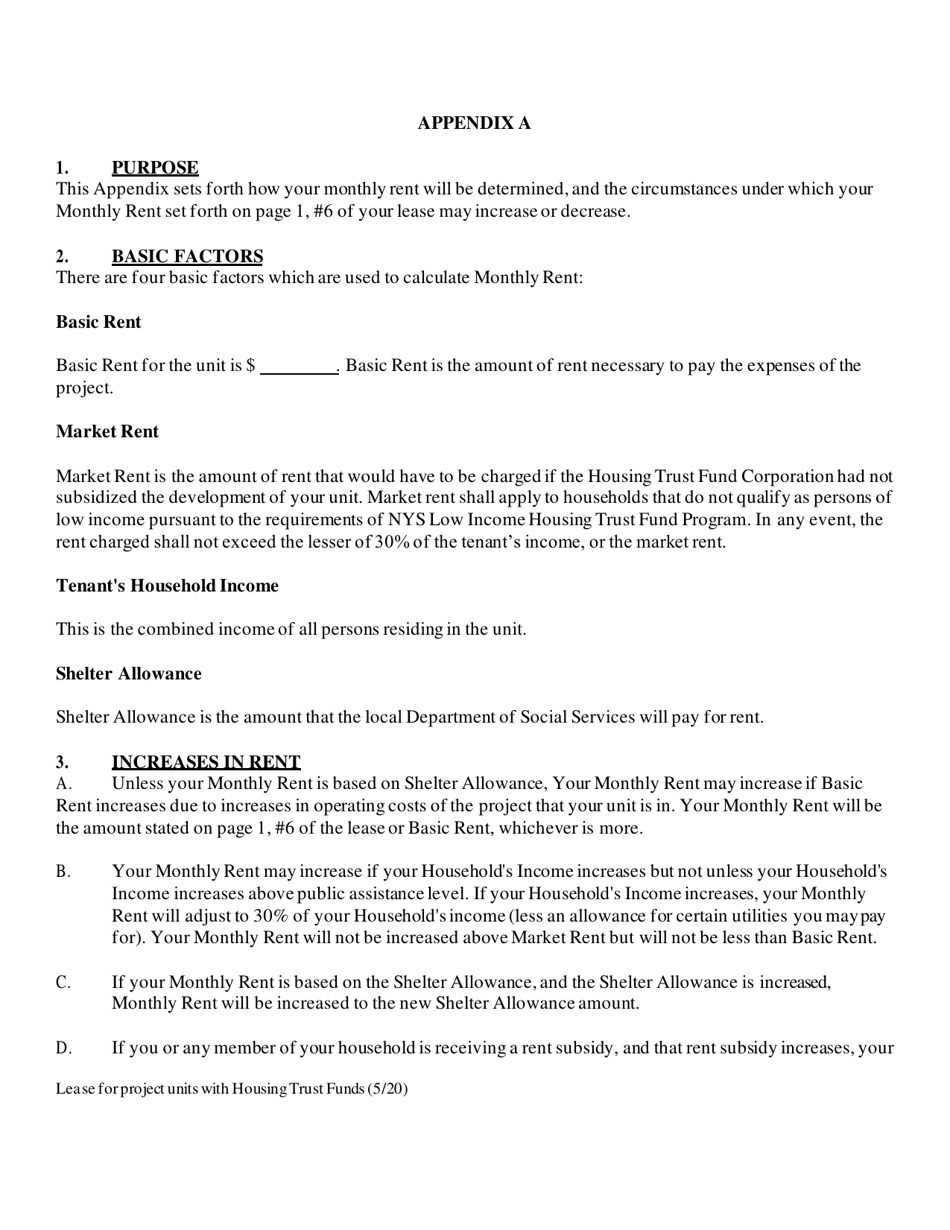 Turnkey / Housing Trust Fund Lease - New York, Page 9