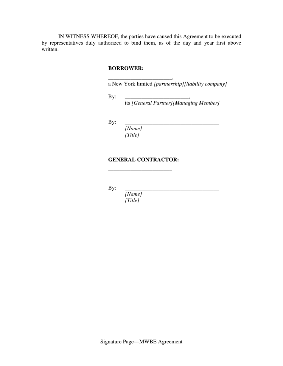 Minority and Women-Owned Business Utilization and Service-Disabled Veteran Owned Business Agreement - New York, Page 7