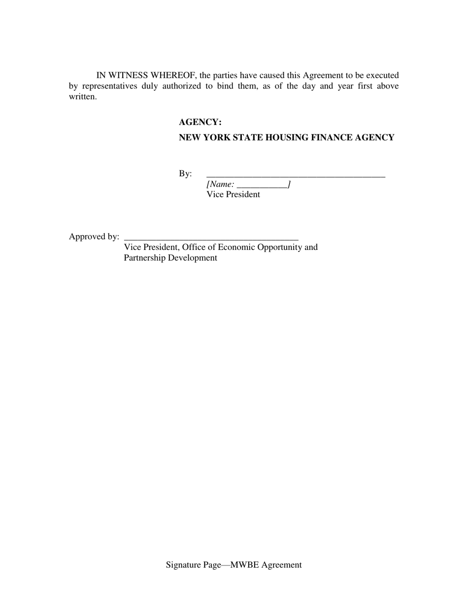 Minority and Women-Owned Business Utilization and Service-Disabled Veteran Owned Business Agreement - New York, Page 8