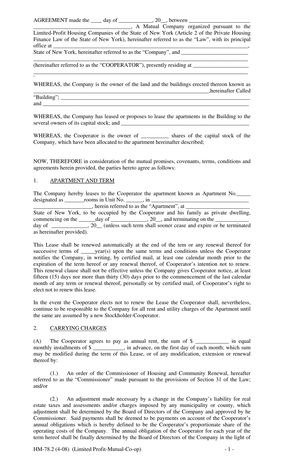 Form HM-78.2 - Fill Out, Sign Online and Download Printable PDF, New ...