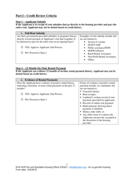 Individualized Assessment Credit Worksheet - Applying New York State Credit Policy for Applicants to State-Funded Housing - New York, Page 2