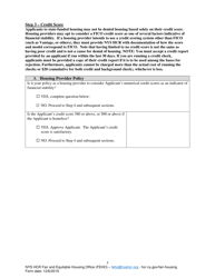 Individualized Assessment Credit Worksheet - Applying New York State Credit Policy for Applicants to State-Funded Housing - New York, Page 3