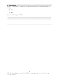 Individualized Assessment Credit Worksheet - Applying New York State Credit Policy for Applicants to State-Funded Housing - New York, Page 7