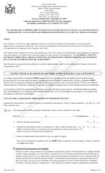 Formulario RA-LR1 Clausula Adicional De Arrendamiento Para Inquilinos Con Alquiler Estabilizado En La Ciudad De New York - New York (Spanish), Page 2