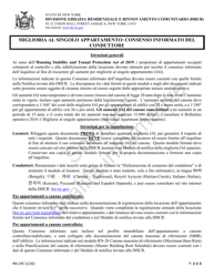 Form RN-19C Individual Apartment Improvement: Tenant&#039;s Informed Consent - Sample - New York (Italian), Page 2