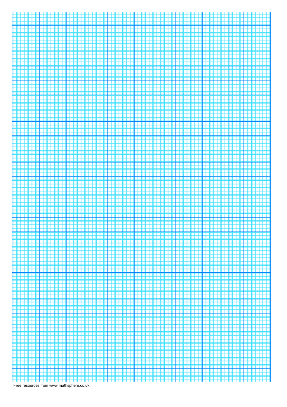 Cyan 1 Mm Graph Paper Template - Preview Graphic