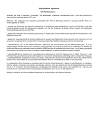 Salary Deferral Agreement - State of Montana 457(B) Deferred Compensation - Montana, Page 2