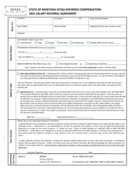 Salary Deferral Agreement - State of Montana 457(B) Deferred Compensation - Montana, 2021