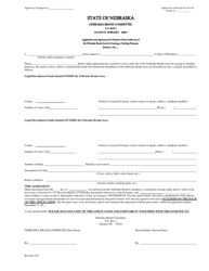 Document preview: Application and Agreement for Permit to Move Cattle out of the Nebraska Brand Area for Grazing or Feeding Purposes - Nebraska