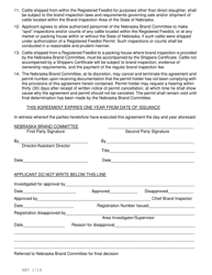 Application and Agreement for Permit to Operate a Registered Feedlot - Nebraska, Page 4