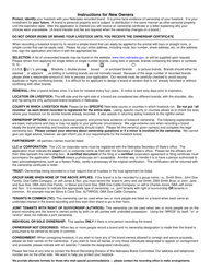 Document preview: Application for Livestock Brand - Nebraska