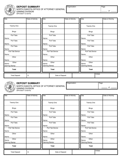 Form SFN50277  Printable Pdf