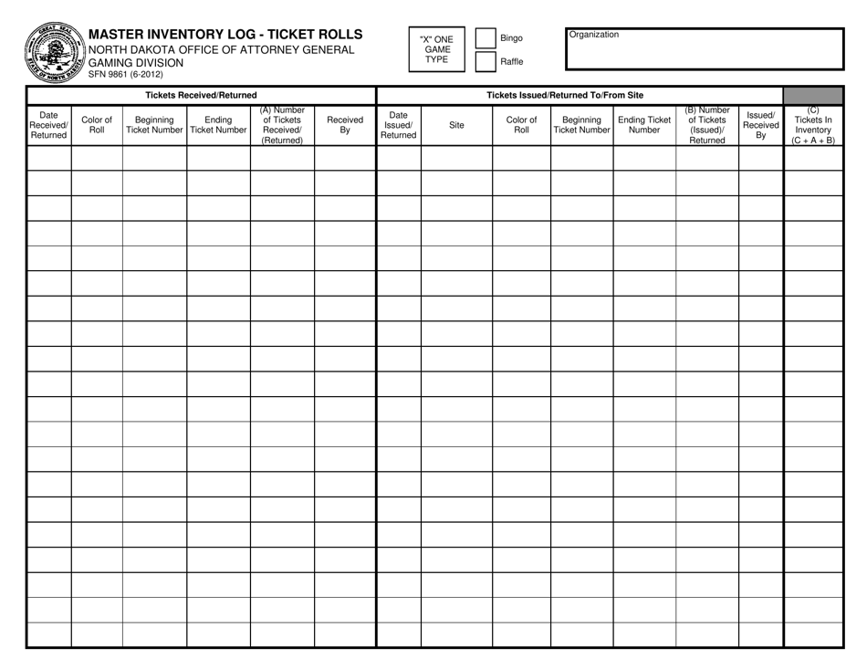 Form SFN9861 - Fill Out, Sign Online and Download Printable PDF, North ...