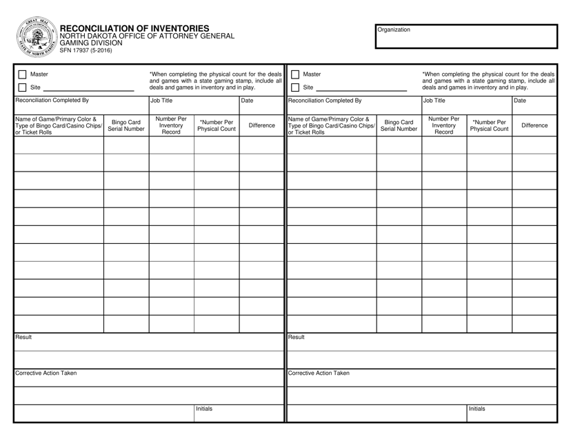 Form SFN17937  Printable Pdf