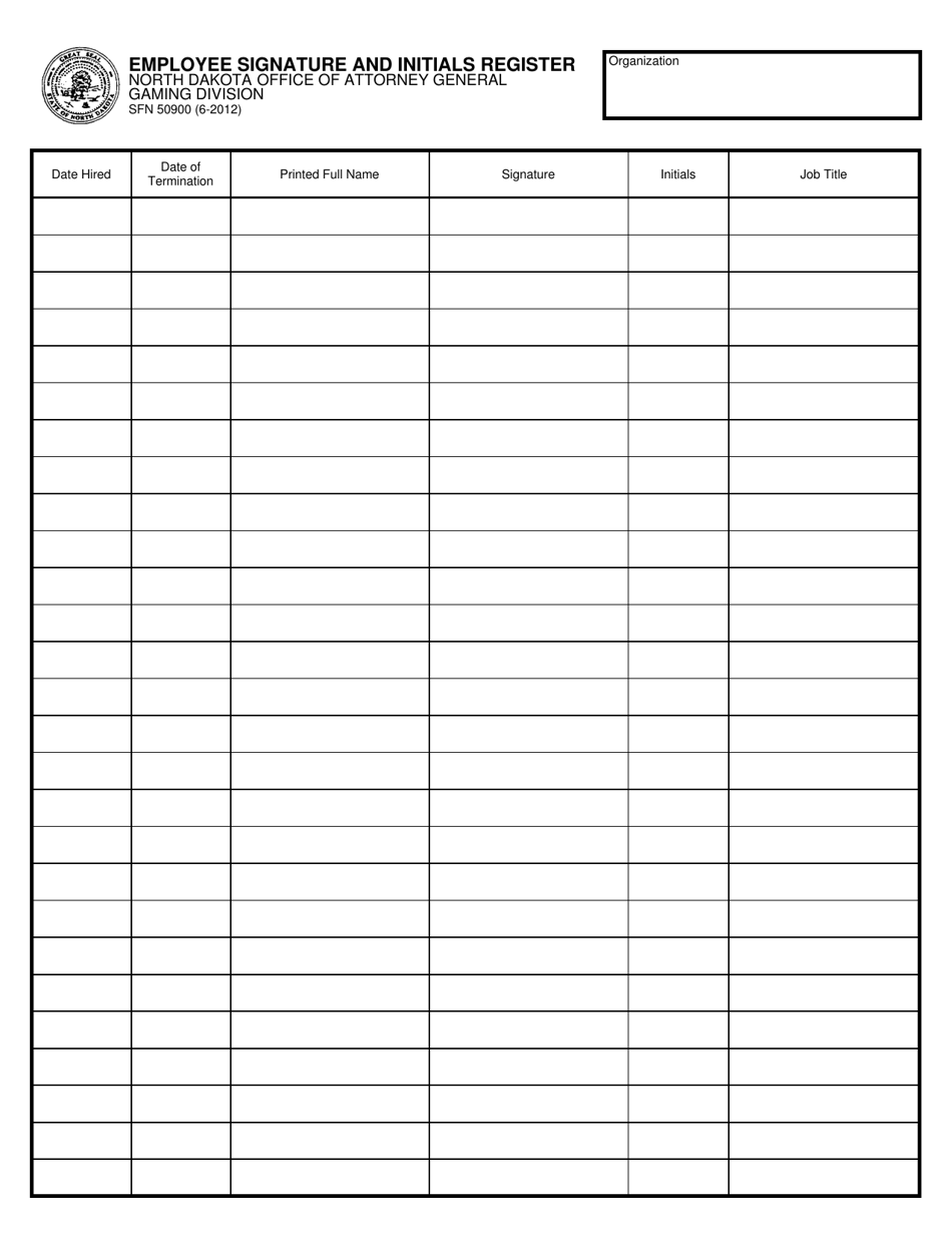 Form SFN50900 - Fill Out, Sign Online and Download Printable PDF, North ...