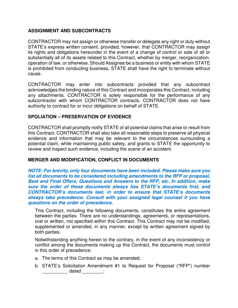 Personal Service Contract Template - North Dakota, Page 8