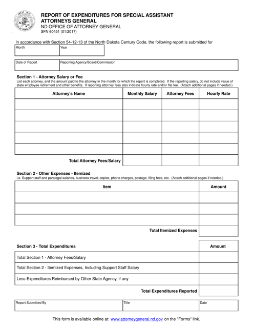 Form SFN60451  Printable Pdf