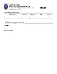 Working Committee on Special Operations Team Eligibility Form - Swat - North Dakota, Page 2