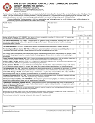 Document preview: Form SFN61111 Fire Safety Checklist for Child Care - Commercial Building (Group, Center, Pre-school) - North Dakota