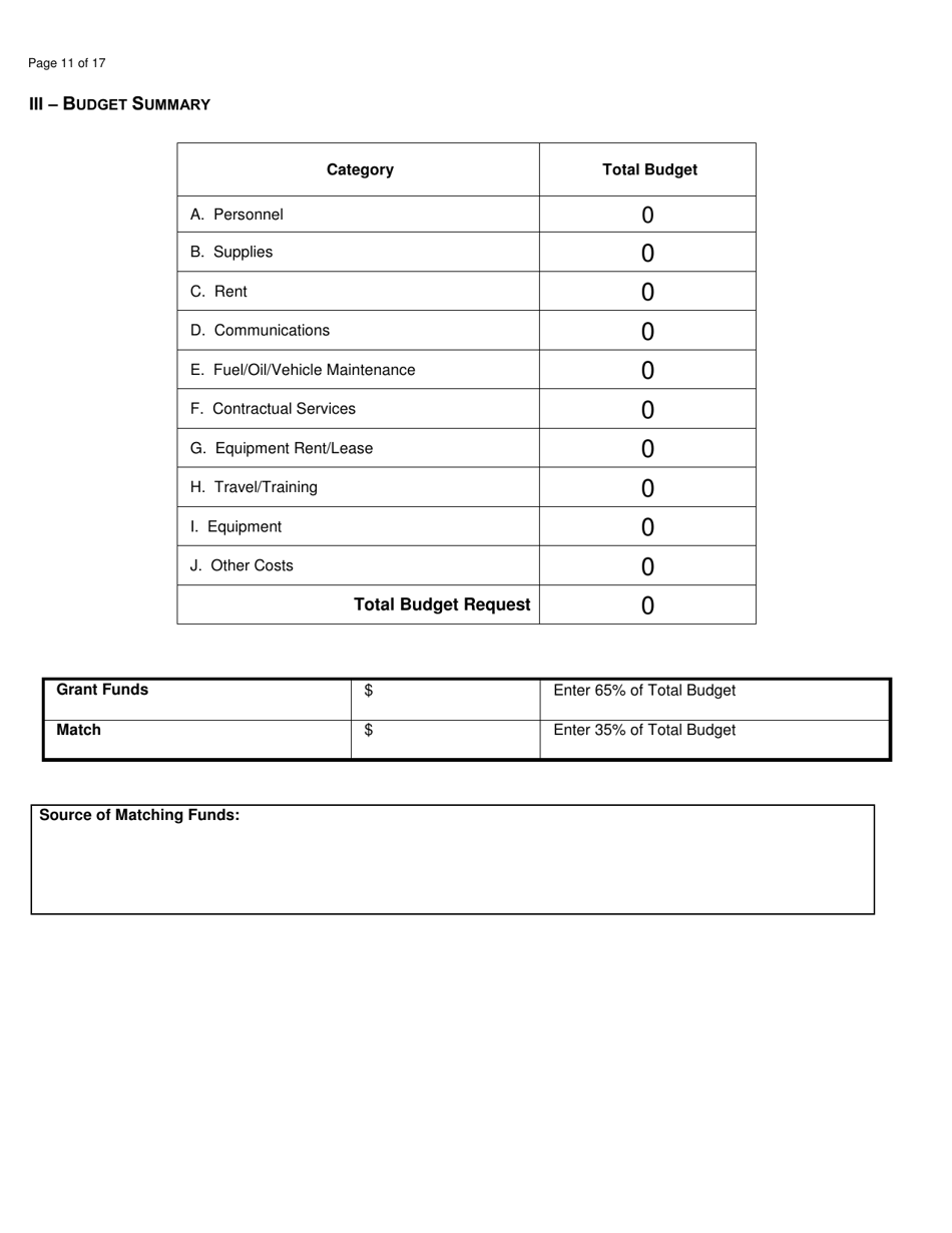 Jag and Lottery Grant Application - North Dakota, Page 11