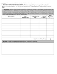 Jag and Lottery Grant Application - North Dakota, Page 3