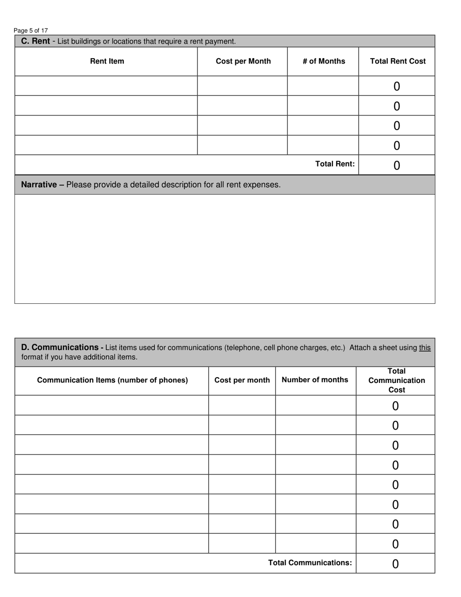 Jag and Lottery Grant Application - North Dakota, Page 5