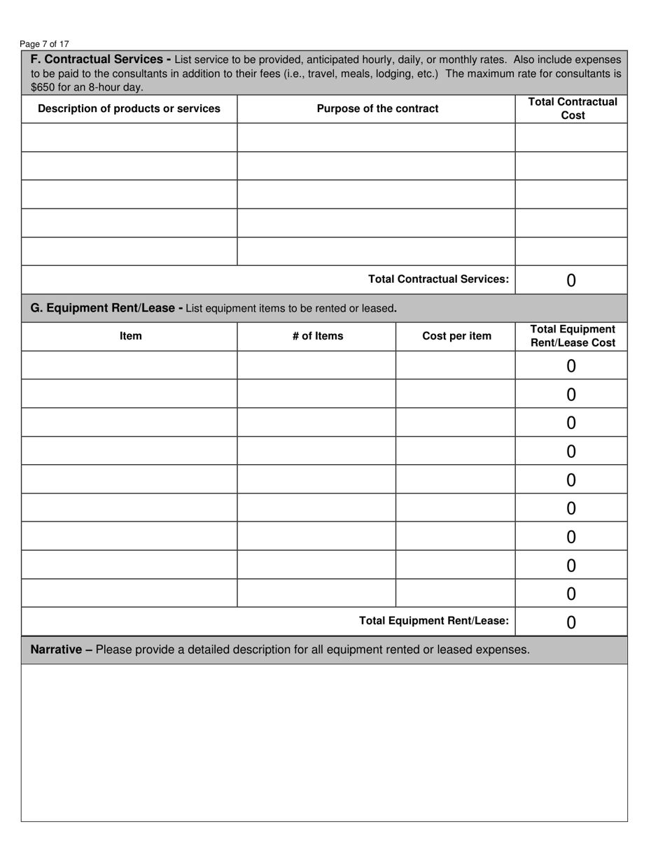 Jag and Lottery Grant Application - North Dakota, Page 7