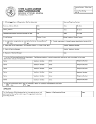 Form SFN53838 &quot;State Gaming License Reapplication Form&quot; - North Dakota