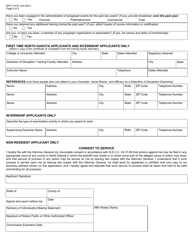 Form SFN11416 Application for Detection of Deception Examiners License - North Dakota, Page 2