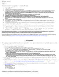 Form SFN17926 Local Permit or Restricted Event Permit - North Dakota, Page 2