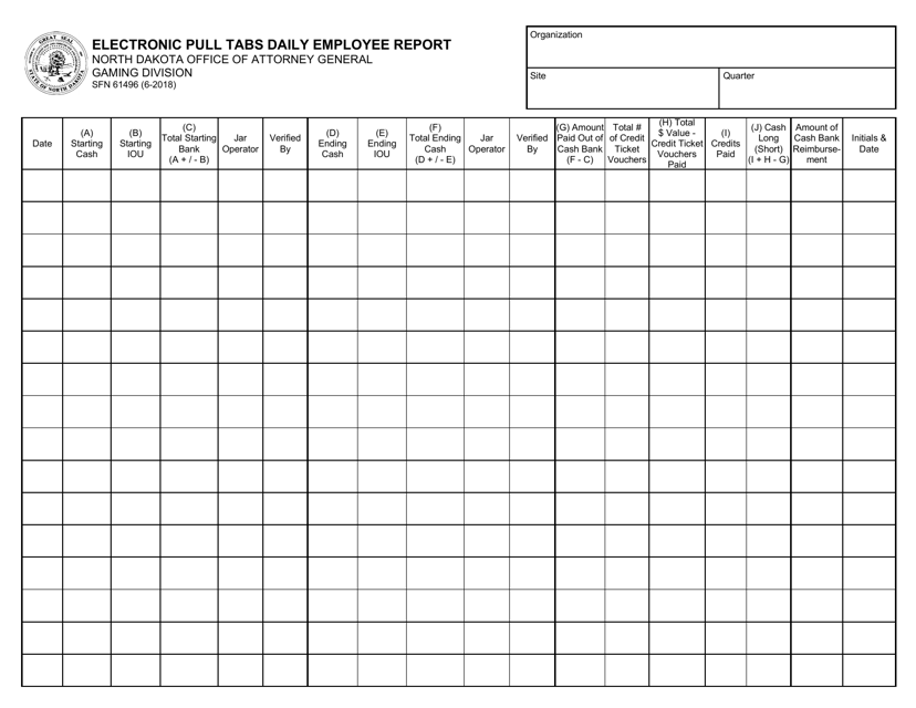 Form SFN61496  Printable Pdf