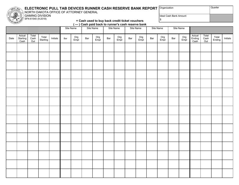 Form SFN61540  Printable Pdf