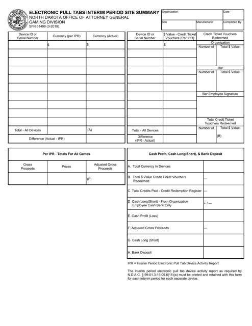 Form SFN61498  Printable Pdf