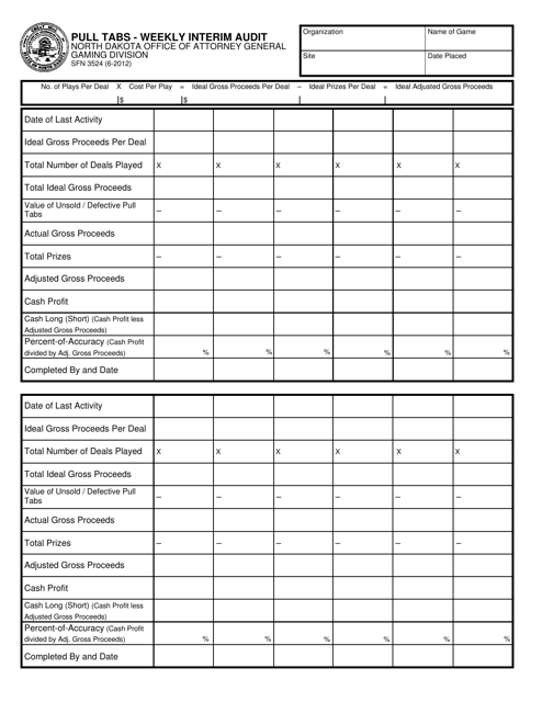 Form SFN3524  Printable Pdf