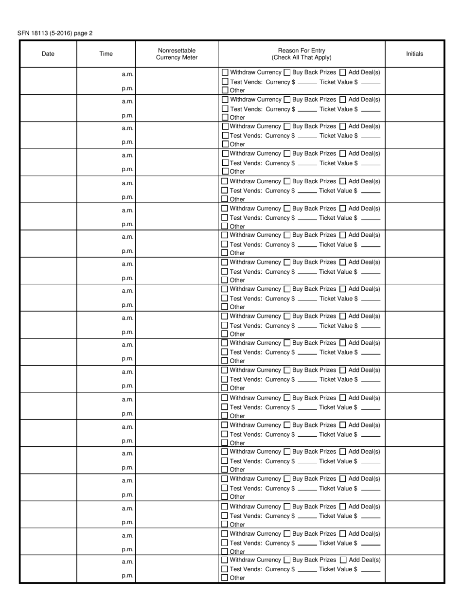 Form SFN18113 - Fill Out, Sign Online and Download Printable PDF, North ...