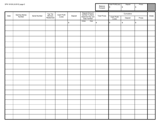 Form SFN18126 Pull Tab Dispensing Device Summary - North Dakota, Page 2